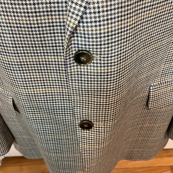 Jack Victor Brown and Tan Houndstooth Suit Jacket Size 42R - Picture 7 of 8